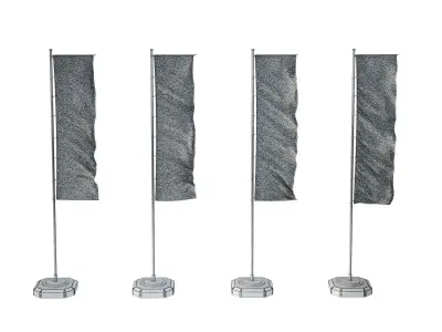 Banner flags 3D model