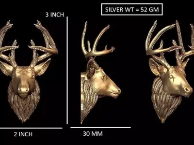3D DEER MODAL DESING  3D print model