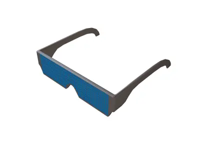Future Technology Glasses v2 002 Low-poly 3D model