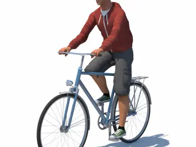  Low Poly Cyclists 