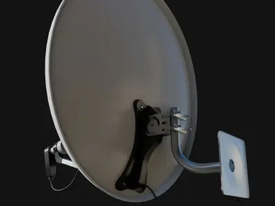Satellite Dish with 10 texture variations Low-poly 3D model