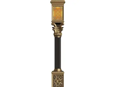 Classic Street Light 0101 Low-poly 3D model