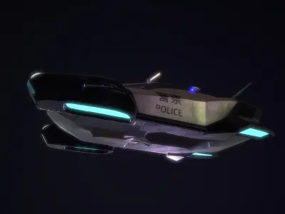 Sci-Fi Vehicle low-poly 3d model  Low-poly 3D model