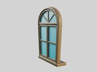 Cartoon Window 14b 3D model