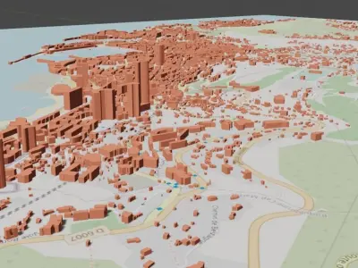 Monaco CITY BUILDINGS 3D model