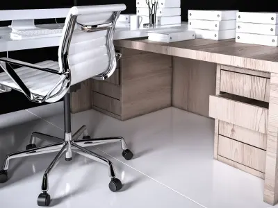Office Desk - Interior Office Furniture 06 3D model