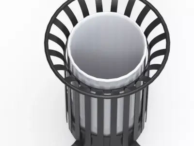 Trash Bin Low-poly 3D model