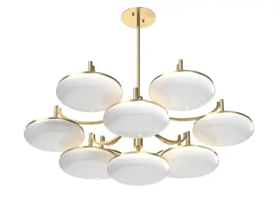 Bregman Convertible Chandelier PBR 3D model