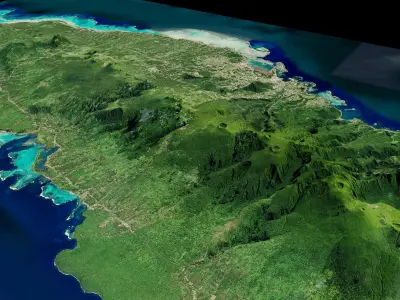 Upolu island samoa full 3d model terrain 3D model