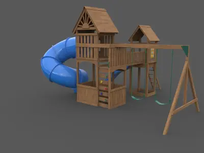 PBR Playground Jungle Gym 13 Low-poly 3D model
