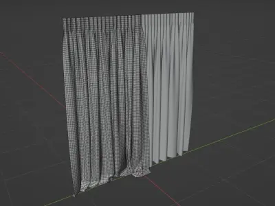 Curtain1 curtain Low-poly 3D model