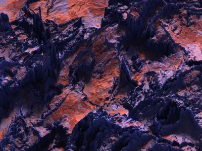 8K Colorful terrains giga - bundle  Low-poly 3D model