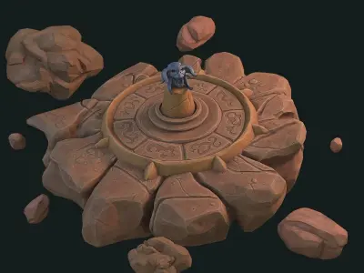 Fantasy pedestal 3D model