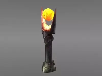 Eye Tower Low-poly 3D model