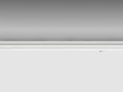 Single Fluorescent Tube Fixture Low-poly 3D model