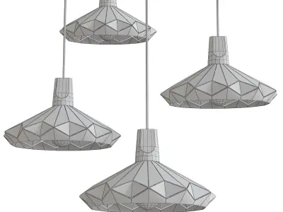 Robuuste Vintage hanglamp van Steen - Lampen Meesters 3d model Low-poly 3D model