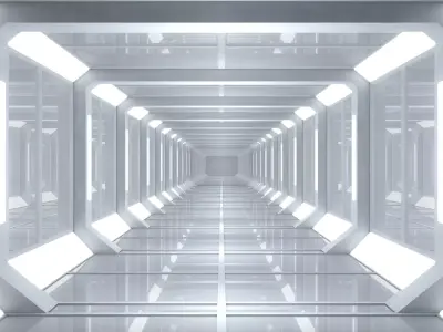 Sci Fi Corridor Low-poly 3D model