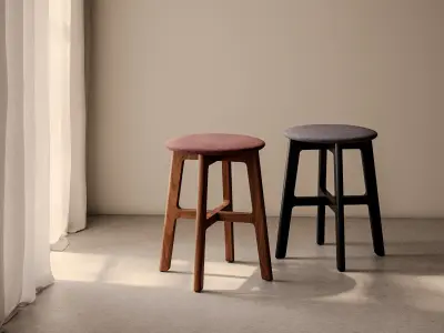 13 Upholstered Stool 3D model
