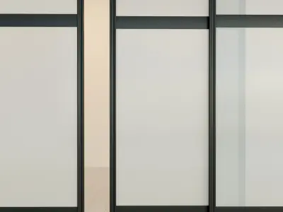 Sliding door  Partition Case-compartment  6 3D model