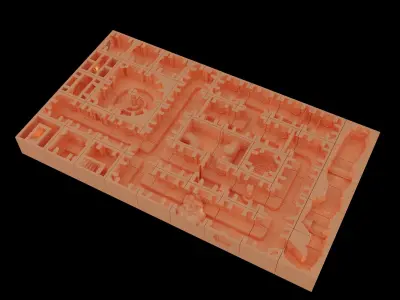 Modular Sewers  45 file Tabletop Terrain 28 MM 3D print model