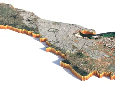 Adelaide city in Australia 3D model