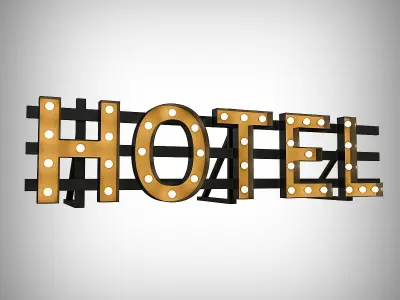 Hotel Bulb Sign 3D model