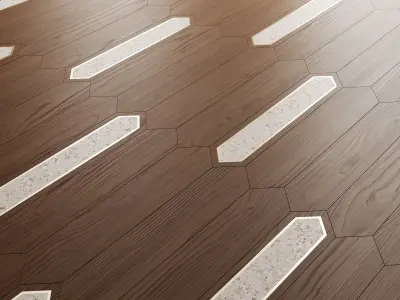 Matita modular geometric wood floor By Foglie D Oro Texture