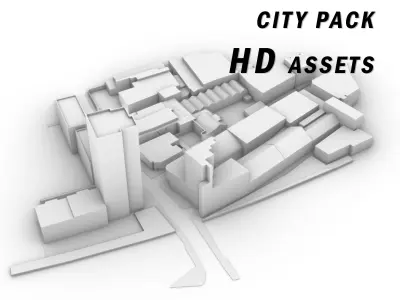 STREET PACK  Low-poly 3D model