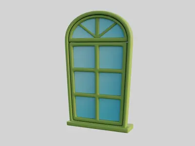 Cartoon Window 15b 3D model