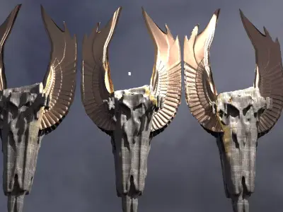 Floating Angel monolith 4 3D model