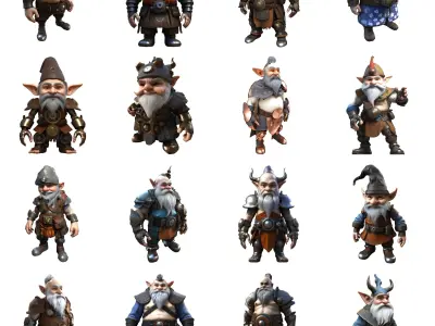 Enchanted Gnome Guardians Collection 3D print model