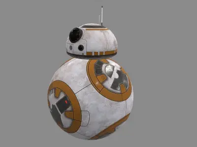 Star Wars BB-8 Robot Droid Low-poly 3D model