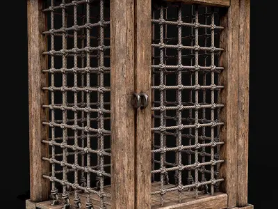 Medieval Wooden Cage Collection 3D Model Pack