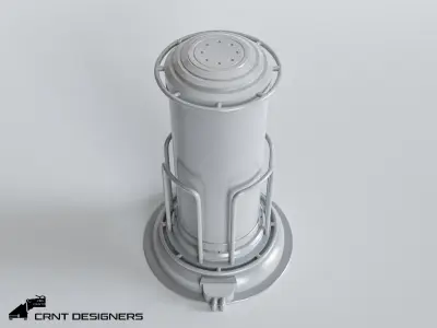 Sci-Fi Lab Container PBR Low Poly 3D Model Low-poly 3D model