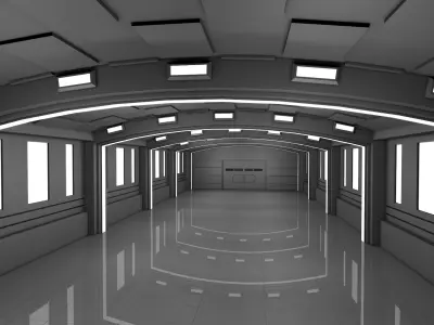 Warehouse Low-poly 3D model 11