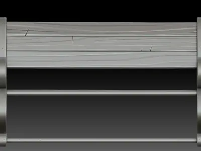 Stylized bench 3D model