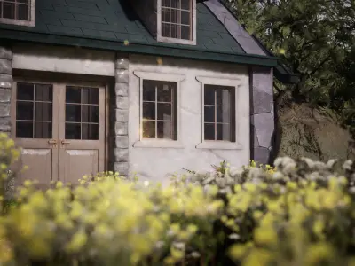 Stone Cottage 33 Assets Low-poly 3D model