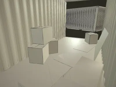 Shipping Container Asset Bundle Low-poly 3D model