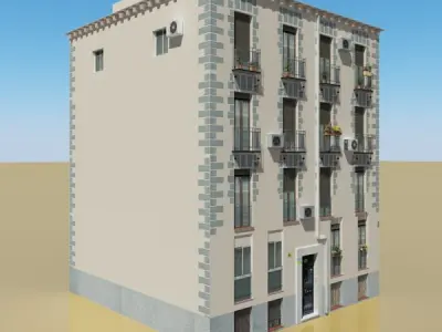 Photorealistic Low Poly Building 3D model