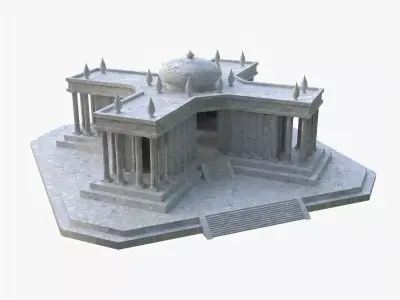 TEMPLE OF CANCER - Templo de Cancer - Low poly Low-poly 3D model