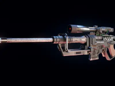 Sci-Fi sniper rifle 3D model