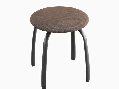 Steel Stool F 03 3D model