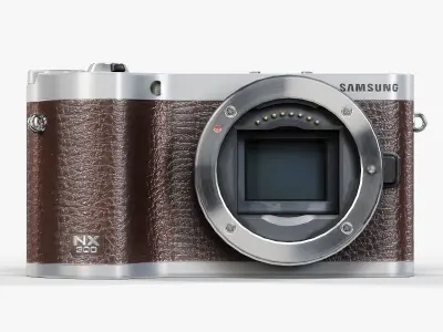 Samsung NX300 Brown mirrorless digital camera Low-poly 3D model