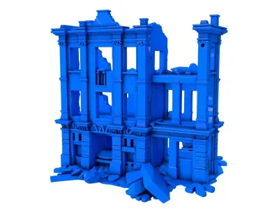 Gothic Ruins -  ruined buildings  3D print model