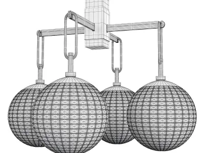 JEWETT CHANDELIER Low-poly 3D model