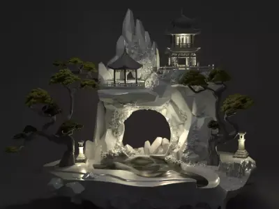 Chinese Rock Lamp 3D print model