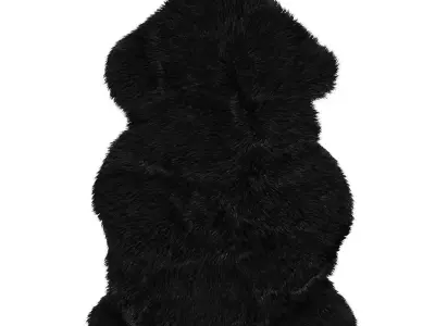 Sheepskin Area Rug 3D model