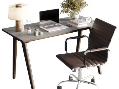 Workplace - Home offfice set - office furniture 40 3D model