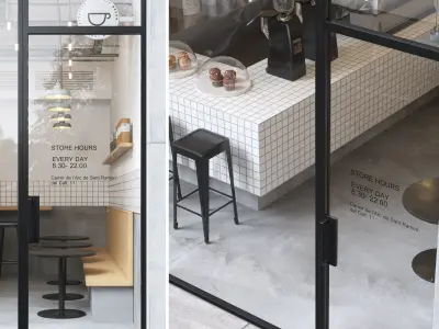 Interior of a street cafe 3D model