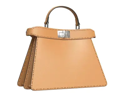 Fendi Peekaboo Bag Brown Low-poly 3D model